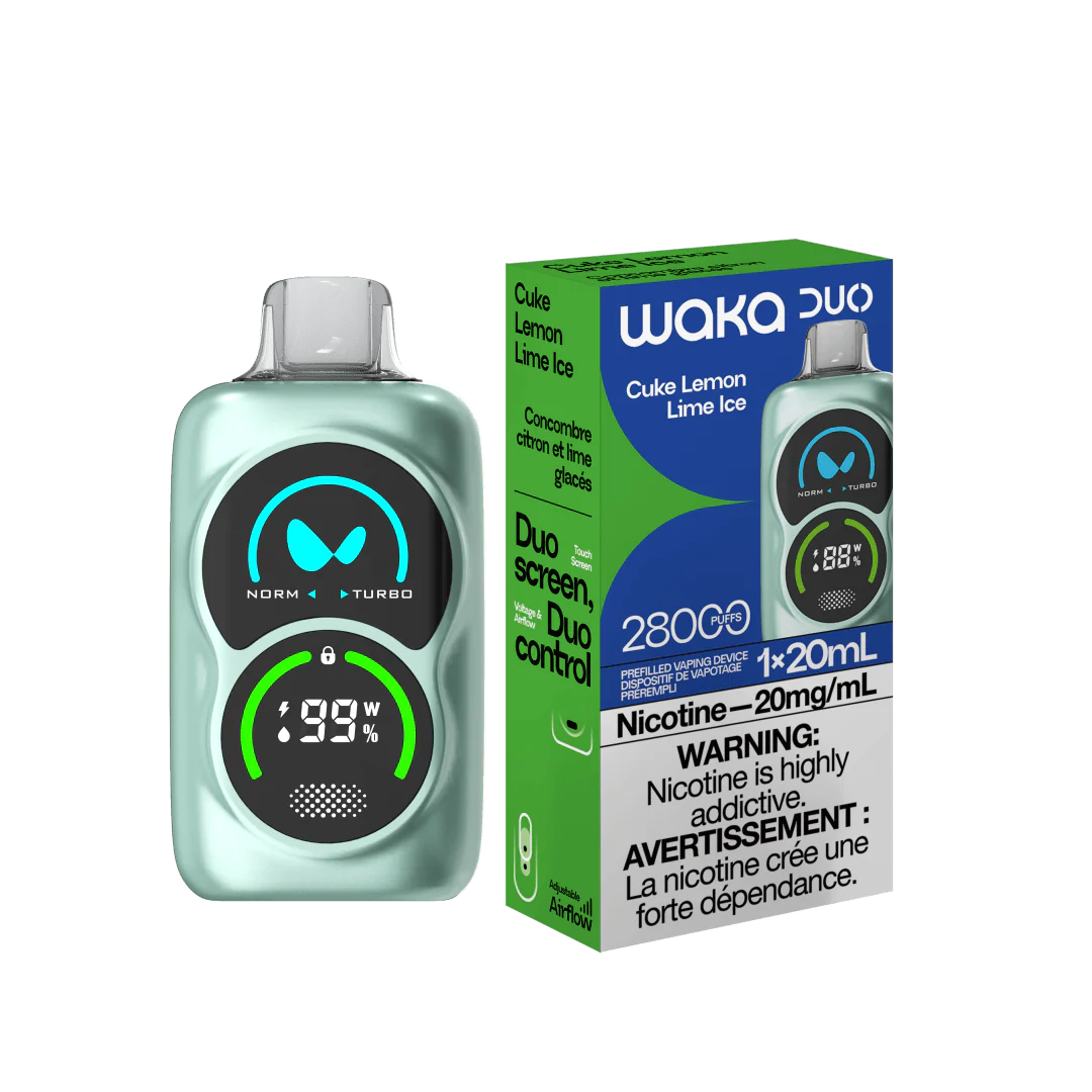 Вейп 25000 дръпки WAKA – електронна цигара, наргиле Лимон и Лайм