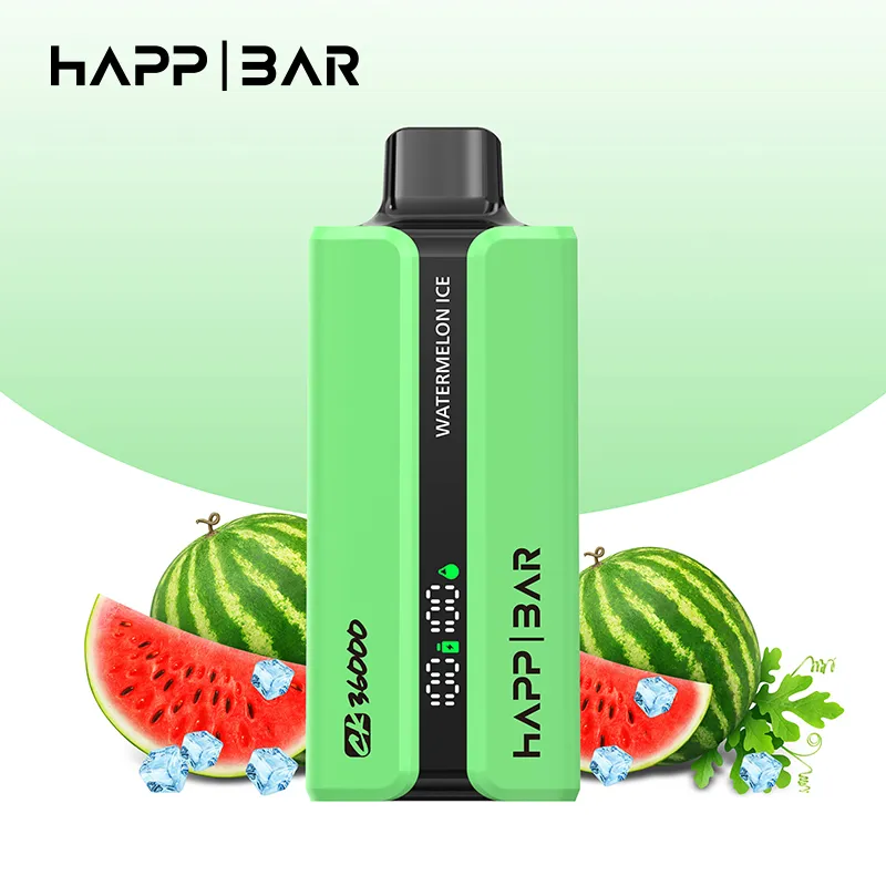 Вейп HAPP 40000 дръпки Watermelon Ice – ел. цигара с дисплей и охлаждащ ефект