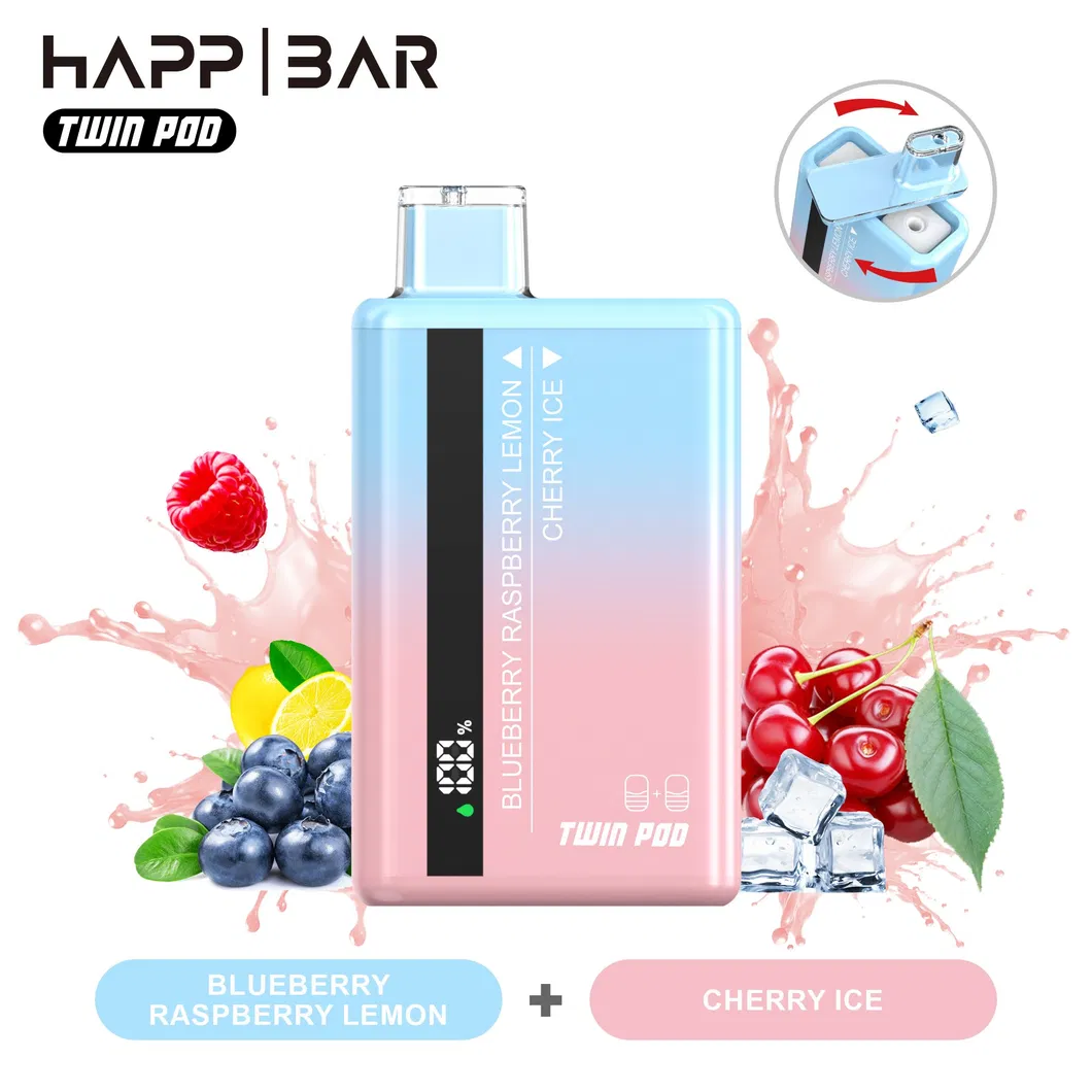 Вейп HAPP DUO 35000 дръпки – Боровинка Малина Лимон / Череша Айс