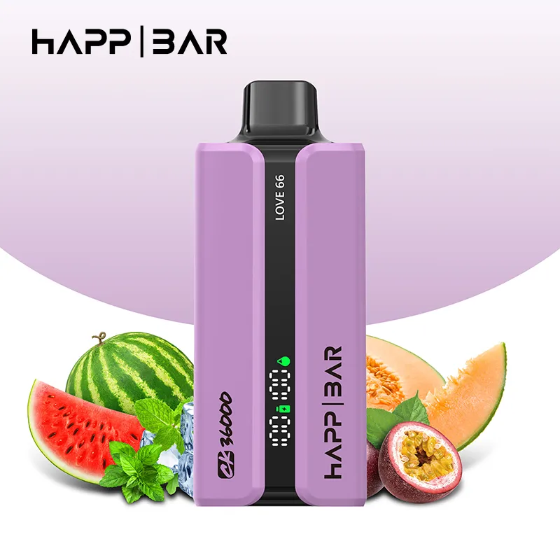 Вейп HAPP 40000 дръпки Grape Ice – ел. цигара с дисплей и охлаждащ ефект