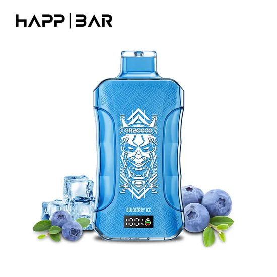 Вейп HAPP 30000 дръпки Blueberry Ice – електронна цигара с дисплей, охлаждащ ефект