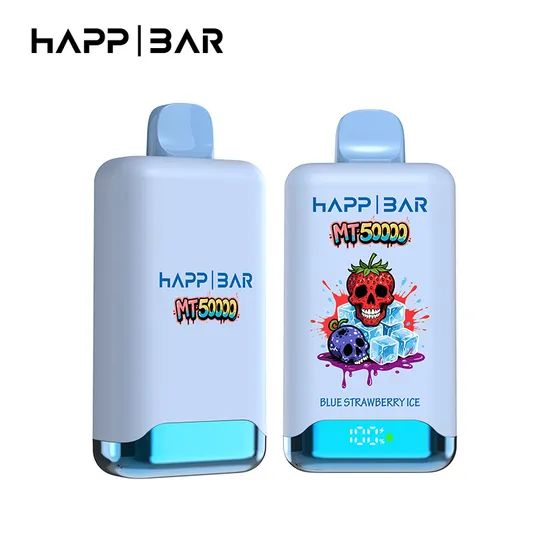 Вейп HAPP MT50000 – Blue Strawberry Ice, 50 000 дръпки, с дисплей и USB-C