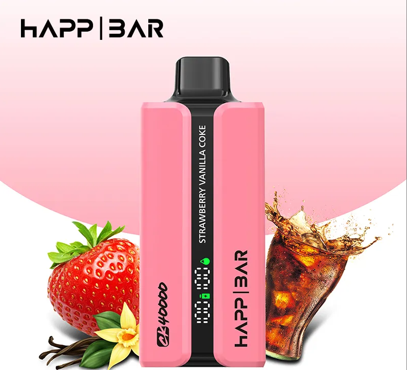 Вейп HAPP 40 000 дръпки – Strawberry Vanilla Coke, с дисплей