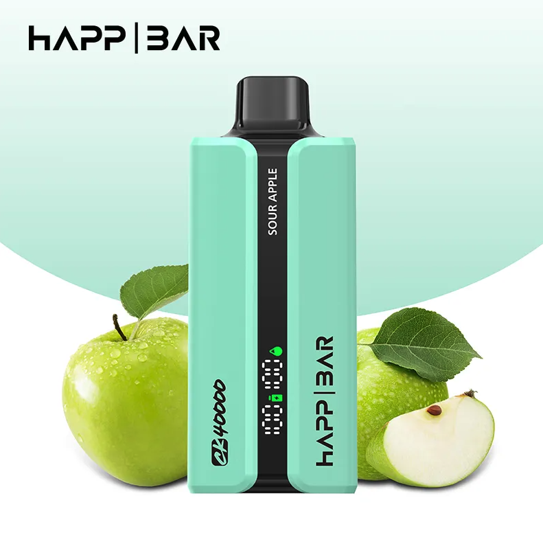 Вейп HAPP 40 000 дръпки – Sour Apple, с дисплей