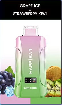 Вейп HAPP GR50000 – 50 000 дръпки, Grape Ice / Strawberry Kiwi, 5% никотин, с дисплей и двойни вкусове
