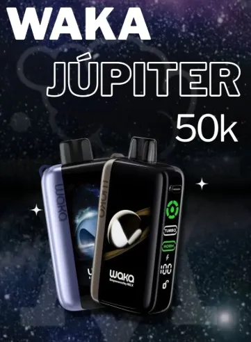 Вейп WAKA BLAST 50 000 дръпки – Strawberry Raspberry, 5% никотин, Ice Blast режим