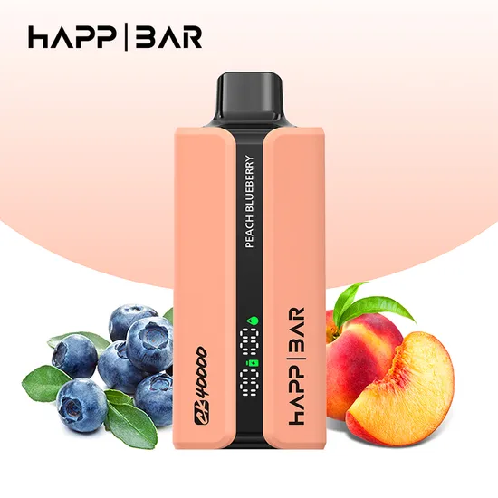 Вейп HAPP 40 000 дръпки – Peach Blueberry, 2% или 5% никотин, с дисплей