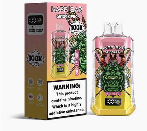 Вейп HAPP MEGA 100 000 дръпки – Pink Lemonade с дисплей