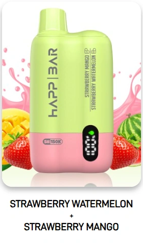 HAPP BAR SH150K 150 000 дръпки – Ягода Диня + Ягода Манго с дисплей