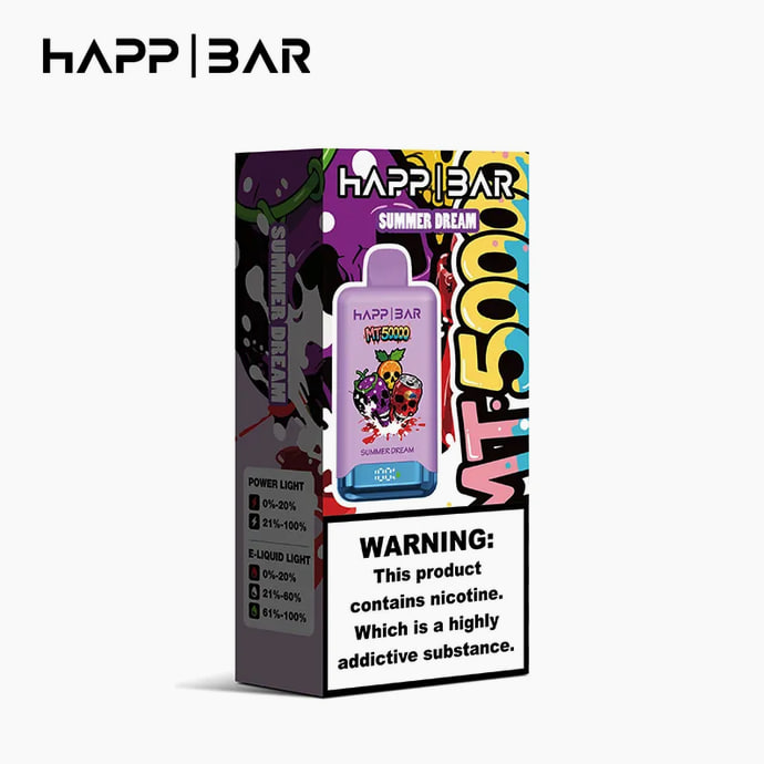 Вейп HAPP MT50000 – Summer Dream , 50 000 дръпки, с дисплей и USB-C
